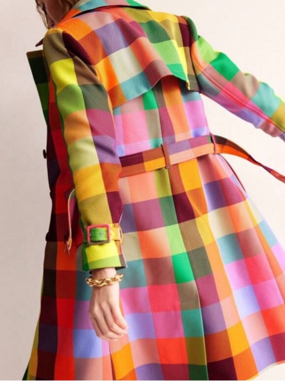 Rainbow plaid trench coat dress plus size 3x the gap asos fans